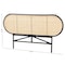 Baxton Studio Reegan Modern Bohemian Two-Tone Black and Natural Brown Rattan Queen Size Standalone Headboard 232-13246-ZORO - alternate 6